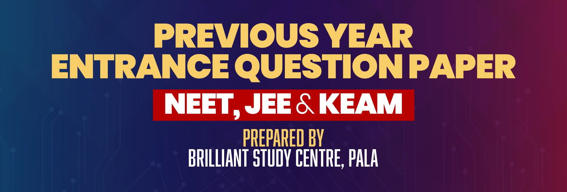 Question Paper - NEET, JEE & KEAM