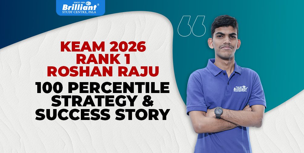 KEAM 2026 Rank 1 Roshan Raju: 100 Percentile Strategy & Success Story